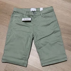 Never worn green shorts from children’s place